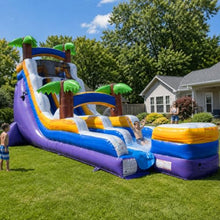 TentandTable 18FT Commercial Inflatable Water Slide, Tropical Purple