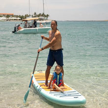 ISLE Surf and SUP Inflatable Hybrid Kayak-Paddle Board Bundle Sunset