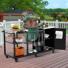 Heavy Duty Grill Cart for Big Green Egg Style BBQ