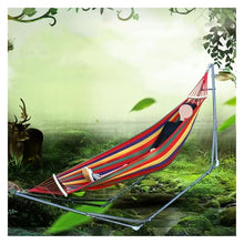 Hammock. Camping Double Hammock Stand Portable Hammock with Stand 2 Person Stainless Steel Iron Pipe Hammock StandOutdoor Furniture Swing .Hammocks for Outside(Red)