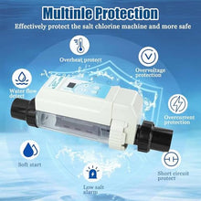 DFEDHF Saltwater Pool Chlorinator System with Salinity Display, Automatic Pool Cleaner & Chlorine Generator for Spa & Swimming Pools - Easy Operation EC16, EC8