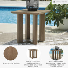 Signature Design by Ashley Outdoor Metal Side Table, Dark Brown