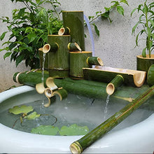 GenSDH Japanese Bamboo Water Feature Statue, Japanese Garden Decoration,Split-Resistant Bamboo Ornaments,Indoor Outdoor Fountain,Outdoor Water Fountain, 60Cm/23.6In,90cm/35.4in