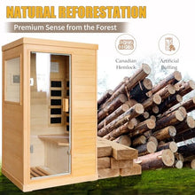 Daleyzay 1-Person Infrared Sauna Canadian Hemlock Natural