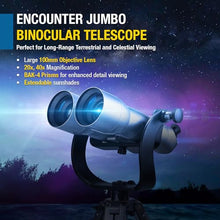 BARSKA Encounter 20x40x100 Waterproof Jumbo Binoculars with Hard Case Silver