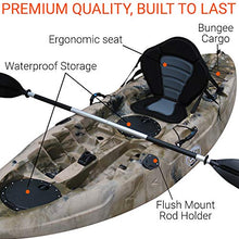 BKC FK184 9 Solo Sit-On-Top Kayak w/Premium Memory Foam Seat - Camo