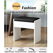 RFSHAOP Ottoman Foot Stool Linen Shoe Change Stool Small Footstool Square Foot Stools Rest Stool Footstools for Living Room Ottomans for The Bedroom Outdoor Ottomans, Grey B-44.5X33X36CM