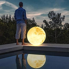 Garden Lights, Outdoor Solar Moon Lamp, Full Moon Lamp, for Balcony, Yard, Lawn, Patio, Solar, 16 Inch
