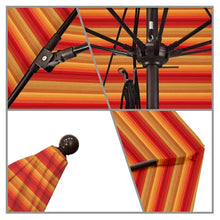 California Umbrella 11' Rd. Venture Series Contract Grade Patio Umbrella Pulley Open Astoria Sunset