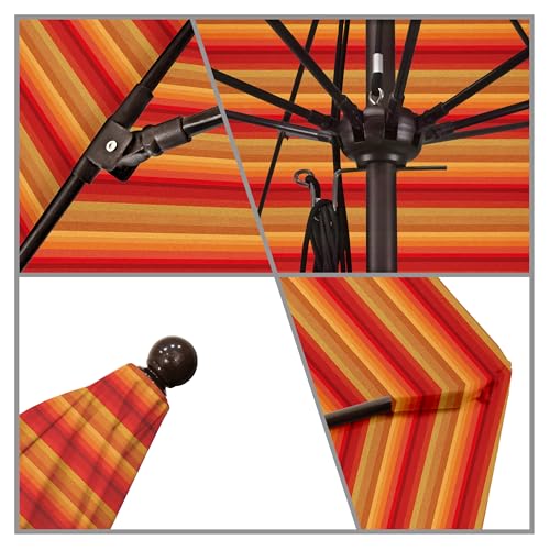 California Umbrella 11' Rd. Venture Series Contract Grade Patio Umbrella Pulley Open Astoria Sunset