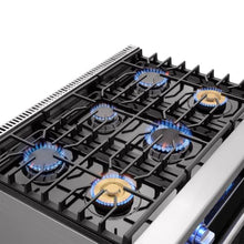 Tilt Panel 36" Natural Gas Range with 6.2 cu ft True Convection Oven (Black)