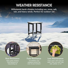 WestinTrends Malibu 3-Piece Set Outdoor/Patio Poly Adirondack Rocking Chairs with a Side Table (2 Seater), Black