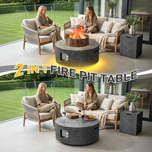 Dineli 30" Round Propane Fire Pit Table Firepit Table for Outside Patio