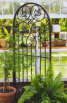 H Potter Garden Trellis - 72" Tall Heavy Duty Metal & Ground Stakes