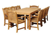 Brampton pc 9 Piece Teak Patio Dining Set, Brown