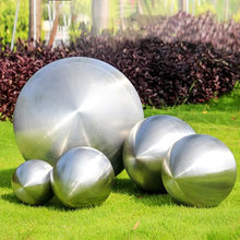 YDJIANCAI 1 Piece Silver Brushed Stainless Steel Gazing Ball – Hollow Sphere for Outdoor Yard, Patio, and Home Garden Decoration(Size:16.53in/42cm)