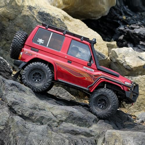 JIKEFUN RC Car LC71 RTR 4WD Rock Crawler Red