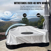 CoverSeal Patio Furniture Cover with Weighted Ground Conforming Apron Seal - Water Resistant Rectangular Outdoor Furniture Covers for Outdoor Table and Chairs - Large 150 L x 44 W x 60 H in