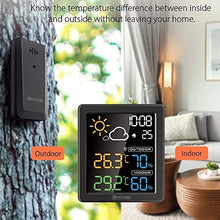 KOGORA HD Color Screen LCD Weather Station Alarm Clock Smart Hygrometer Dual Desktop Clock,Clock