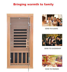Kang Share Infrared Sauna Room 1260W Graphene Carbon 1 Person Canadian Hemlock KSH-A01