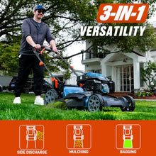 SENIX 201cc 22" 3-in-1 Variable Speed Self Propelled Gas Lawn Mower
