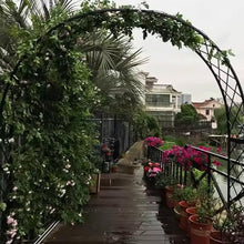 GAMAK Garden Arch Trellis Heavy Duty for Climbing Plants, Backdrop Arch Stand with Base, Garden Arbor for Various Climbing Plant Outdoor Garden Lawn Backyard (Color : Black, Size : 240 * 40 * 250cm)