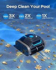 Cordless Robotic Pool Vacuum Cleaner with APP Control, 200-Min Runtime, Smart Path Planning, Wall Climbing, Pool Cleaner Robotic for Inground Pools up to 2200 sq ft