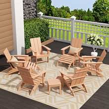 WO WESTIN OUTDOOR 12-Piece Folding Poly Lumber Adirondack Chairs Teak