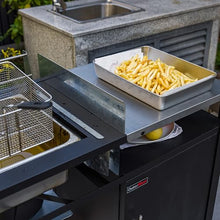 OuterMust Outdoor Propane Deep Fryer, 85,000 BTU Outdoor Fryer Station Movable Propane Fish Fryer Cart Stainless Steel Top & Storage Cabinet Ideal for Fish & Turkey Frying