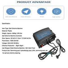 YEHOZZ Swimming Pool Chlorinator,20g/h 50g/h Salt Chlorine Machine Electrolytic 100W Chlorine Generator for Swimming Pool SPA Water Treatment Machines,50g