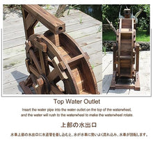 Wood Waterwheel Fountain,Retro Water Wheel Fountain,Freestanding Pond Fountain,Pool Circulation, Vintage Outdoor Indoor Balcony Ornamental Waterfall Fountain,for Garden Rockery Fish Pond ( Size : Diam