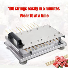 UYCVT Stainless Steel Meat Skewer Maker Machine, 10 Holes Barbecue Kebab Maker, Can Be Reused Skewers Barbecue Tool, for Outdoor,Party, Family
