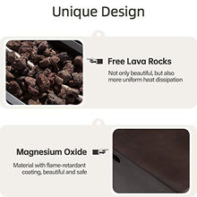 HOMPUS Outdoor Propane Fire Pit 56-inch x 28-inch Rectangle Bronze Concrete Fire Table with Lava Rocks and Rain Cover, 50,000 BTU Gas Fire Pit for Patio, Deck or Backyard