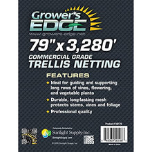 Grower's Edge Commercial Grade Trellis Netting Bulk Roll 6.5 ft x 3280 ft White