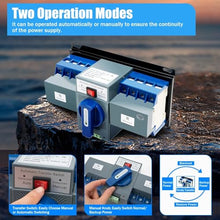 4P/63A Dual Power Automatic Transfer Switch Uninterrupted Power Solar Transfer Switch Auto/Manual