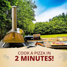Smokin' PoBoy Stand-Alone Wood-Fired Pellet Pizza Oven, Portable Outdoor Oven, Stainless Steel ~ Apple Flavored Pellets Included!