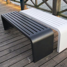 ARMERI Metal Bench Weatherproof Outdoor Benches, Garden Bench for Outdoors, Backless Patio Benches, Garden Benche for Garden Patio Porch Park Backyard,Yellow,100x40x45cm