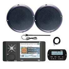 Enrock Marine JBL Wake Series R4500 Marine USB Bluetooth Radio Receiver with Speakers and Remote Black