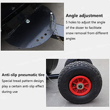 Snow Shovel with Wheels Heavy-Duty Rolling Snow Pusher with Adjustable Handle and Push Plate Non-Slip Wheels Rolling Snow Plow for Snow Removal Road Snow Removal Tool Snow Pusher