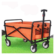 YGwnjqr Garden Carts, Utility Cart with 5 Inch Wheels, Hand Trolley, Hand Cart, Garden Cart,Orange