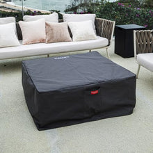 Roraima Concrete Fire Pit 40" x 40" Outdoor Patio Firepit Includes Fire Glass Modern Fire Pits & Outdoor Fireplaces for Garden, Deck, Indoor & Outdoor Heating