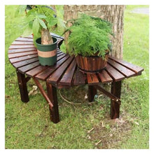 BXKCFYBSQ Semi-Circular Tree Bench,Solid Wood Outdoor Patio Furniture Seat,Garden Wrap Around,Shape Extends Infinitely,for Courtyard