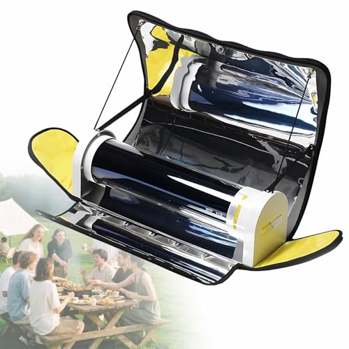 Portable Solar Oven Designed for Outdoor Cooking, Camping Stove with 4.5L Capacity, Foldable Stainless Steel Cooker for Travel Survival