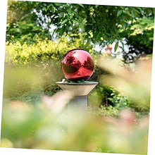 mirror finish garden ball,gazing balls, Ball garden gazing ball prom boutique polishing ball Mirror decorate mirror ball gazing balls for gardens Christmas tassel exquisite gazing ball ( Color : Red