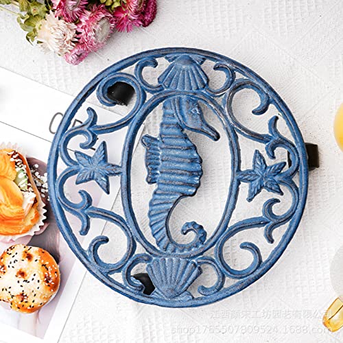 SDVantage Potted Plant Stand Metal Plant Caddy with Wheels Indoor Iron Plant Holder for Garden Container Outdoor Round Supports for Planter - Blue