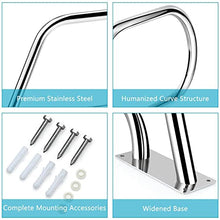 ZWLI Pool Grab Rail Pool Safety Hand Rail 304 Stainless Steel Hand Grab Rail w/Quick Mount Base, Handrail Railing 31.9'' X 22.4'' Safety Products