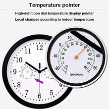 RJYYYDS Classic 12 Inch Outdoor Garden Wall Clock Weatherproof Metal Wall Clock with Thermometer and Hygrometer Quiet Battery-Operated Metal Clock for Garden Fen, Terra, Pool and Home Beau