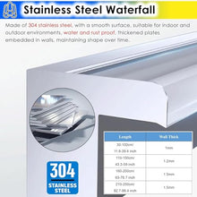 Elegant Stainless Steel Waterfall Spillway Kit – Stunning Outdoor Water Feature to Enhance Landscape Design, Wall-Mounted Fountain for Pools & Gardens