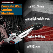Concrete Saw, Electric Concrete Chain Saw, 110V/3000W Wet Water Supply Dust Removal Electric Concrete Saw with Water Pump, for Cutting Concrete, Steel Bars, Marble, etc (Cutting Depth 18.81in)