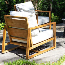 Alveare Home Santorini Cove Outdoor Teak Chair with Cushion Natural